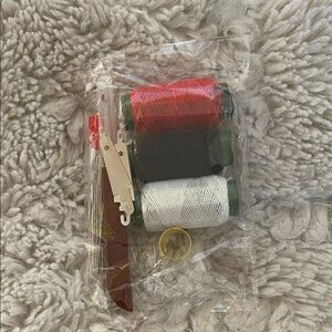 Sewing Thread and Tools Set - Red, Black, White